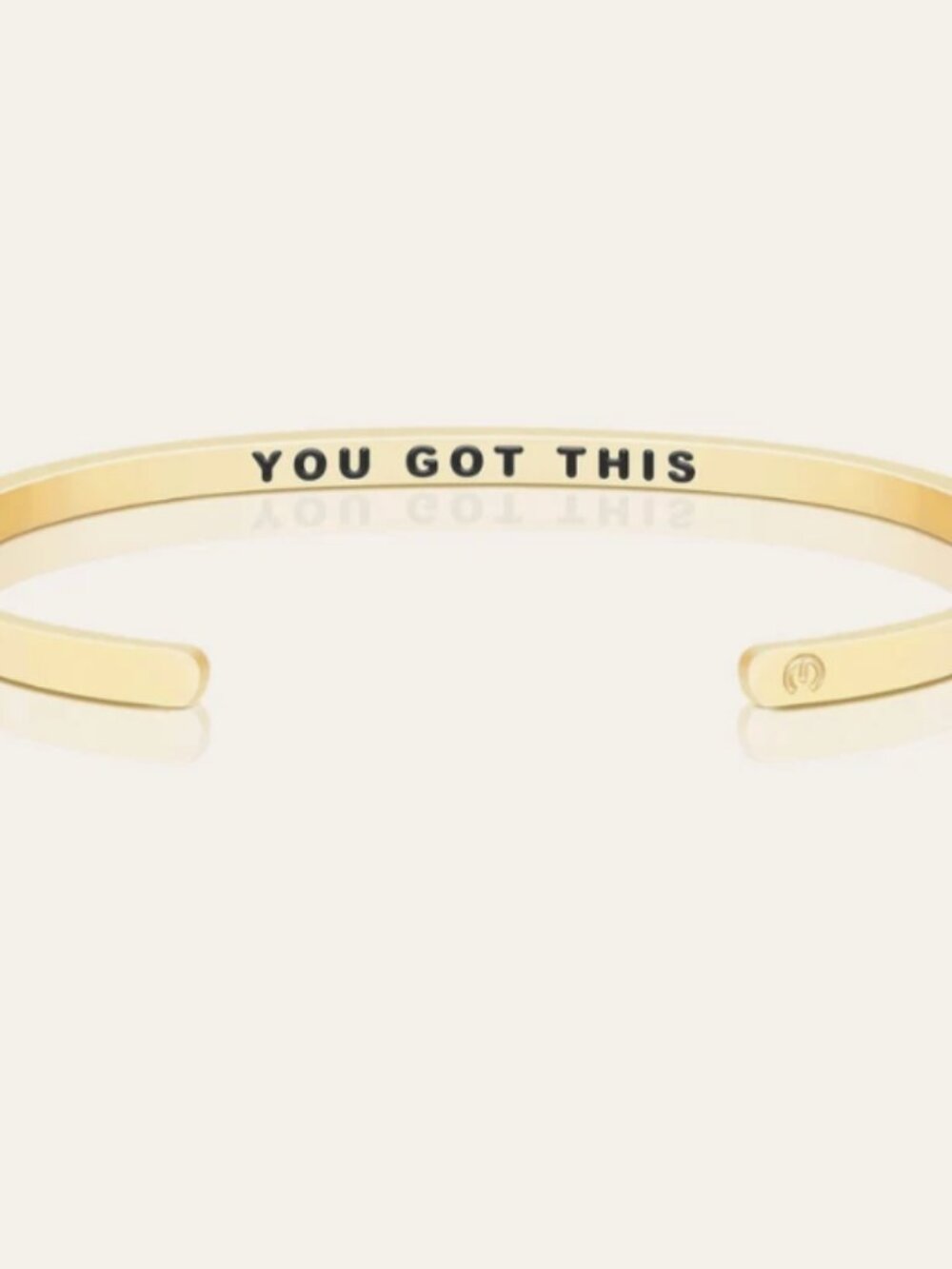 Mantraband Gold Inspirational Cuff Bracelet - "You Got This"